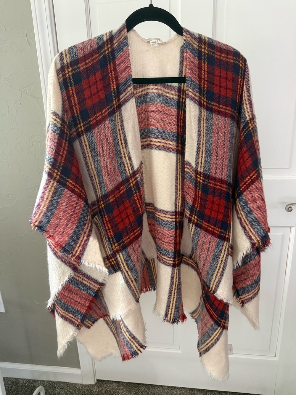 Francesca’s Plaid Knit Wrap